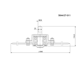 Tarcza kroju śr. 650 mm kpl kombajn ziemniaczany Anna Rolmus-347484895