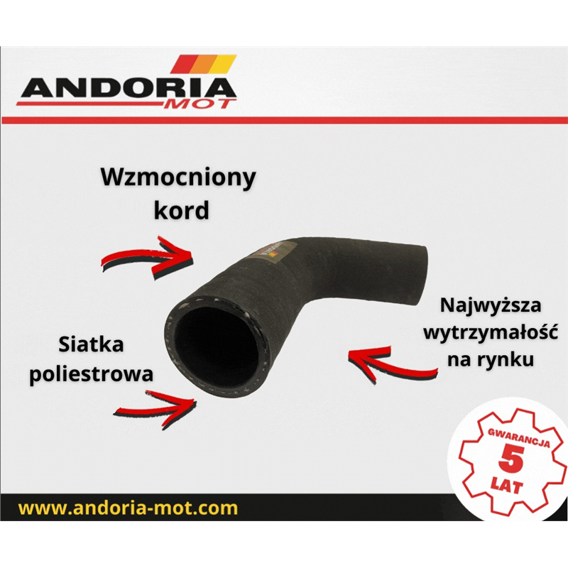 Przewód chłodnicy 596152 zbrojony kord ANDORIA-347503161