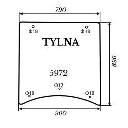Szyba tylna Kubota BX231-347498392