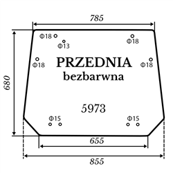 Szyba przednia bezbarwna Kubota BX231-347498754