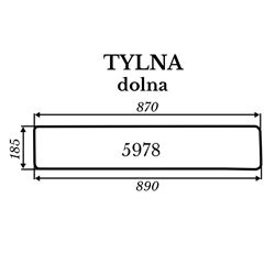 Szyba tylna dolna Kubota BX231 bezbarwna-347498391