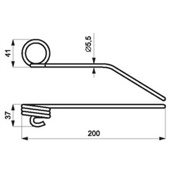 Palec nagarniacza motowideł kombajnu Claas-347490898