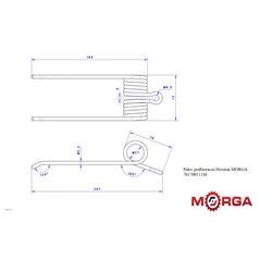 Palec ząb podbieracza 701700111 New Holland Hesston malowane proszkowo MORGA-347509727