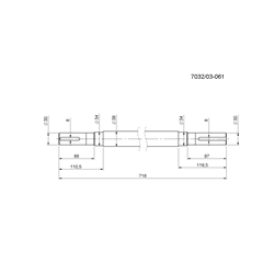 Wałek L-700mm rozrzutnik obornika Rolmus-347490775