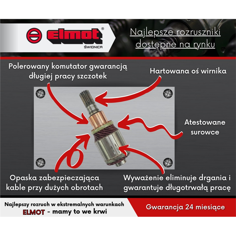 Wirnik rozrusznika typu Magneton C-330 C-360 Zetor 9142722 ELMOT-347500818
