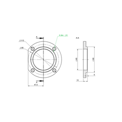 Pokrywa I z otworem przekładni napędu pompy hydraulicznej ładowacz Cyklop T-214 Rolmus-347493024