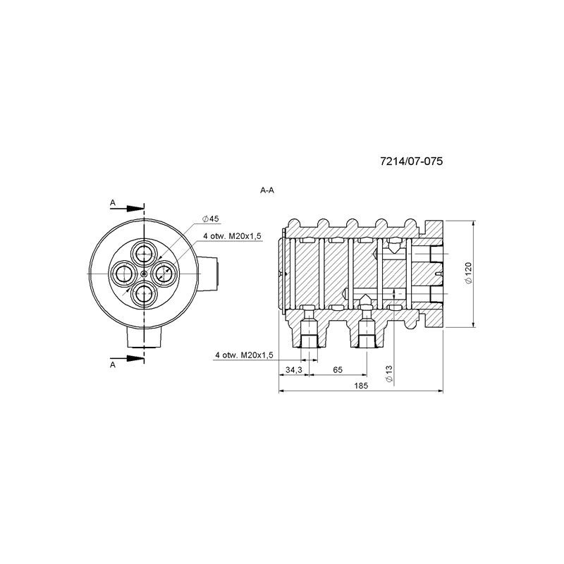 Przegub hydrauliczny kompletny ładowacz Cyklop Rolmus-347303003