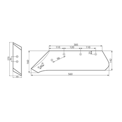Lemiesz prawy z dłutem kompletny 16" Kverneland-347486898