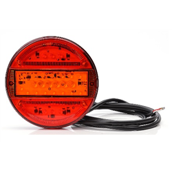 Lampa zespolona okrągła tylna W95 LED 12/24V lewa - prawa uniwersalna wodoodporna z przewodem-347491784