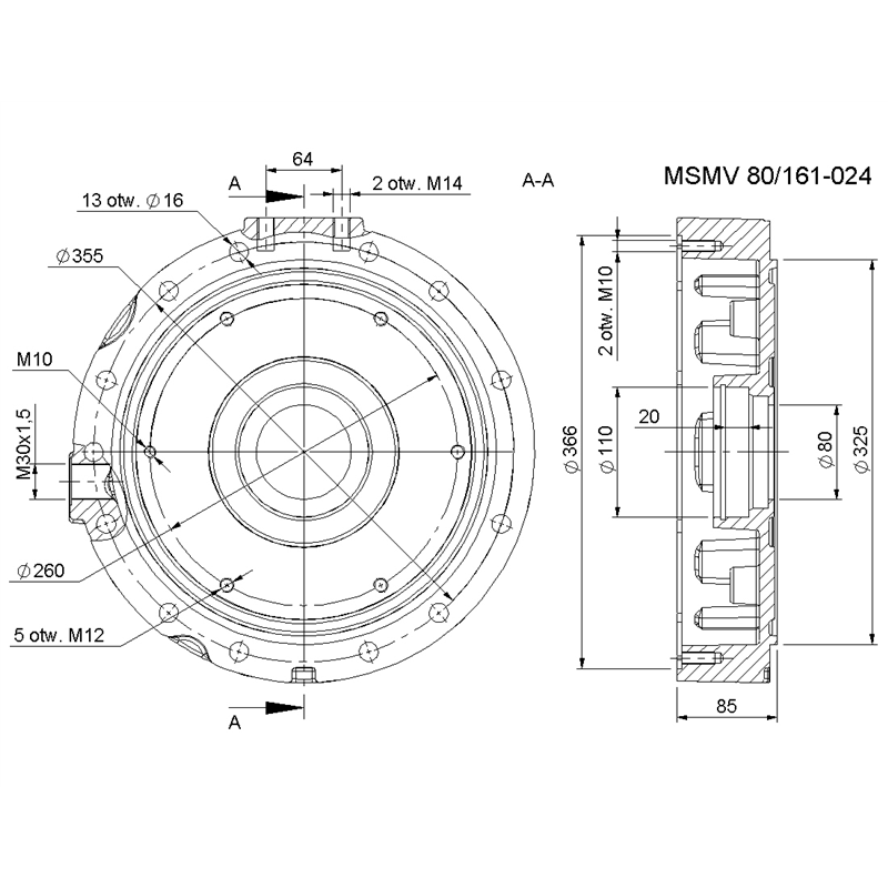 Pokrywa zwolnicy mechanizmu różnicowego lewa Ursus C-385 Rolmus-347480786