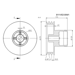 Koło pasowe duże rozdrabniacza FI-32 Rolmus-347490956