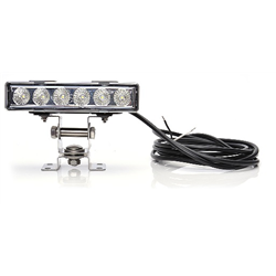Lampa robocza płaska, prostokątna 6-diod LED 12/24V uniwersalna 1040lm wodoodporna z przewodem-347491773