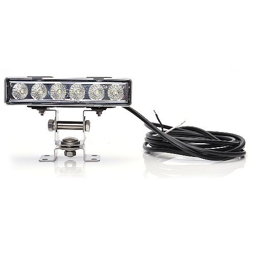 Lampa robocza płaska, prostokątna 6-diod LED 12/24V uniwersalna 1040lm wodoodporna z przewodem-347491773