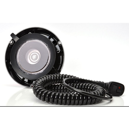 Lampa ostrzegawcza pilot, kogut LED 12/24V uniwersalny wodoodporny z przewodem 3m na magnes-347491767