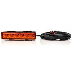 Lampa ostrzegawcza pilot, kogut płaska żółta 7 programów W117 LED 12/24V uniwersalny wodoodporny z przewodem-347491797