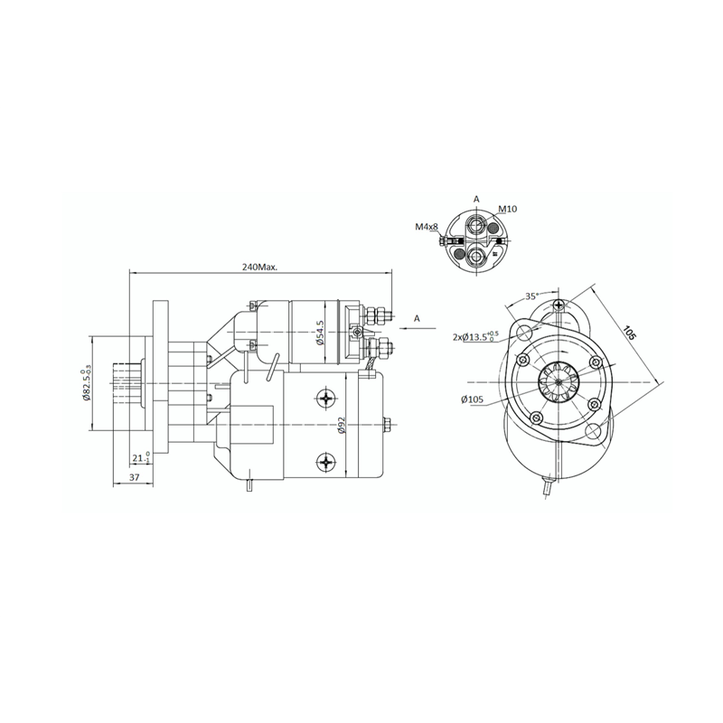 Rozrusznik z reduktorem typu Magneton Deutz Fendt 9142708 Elmot-347500921