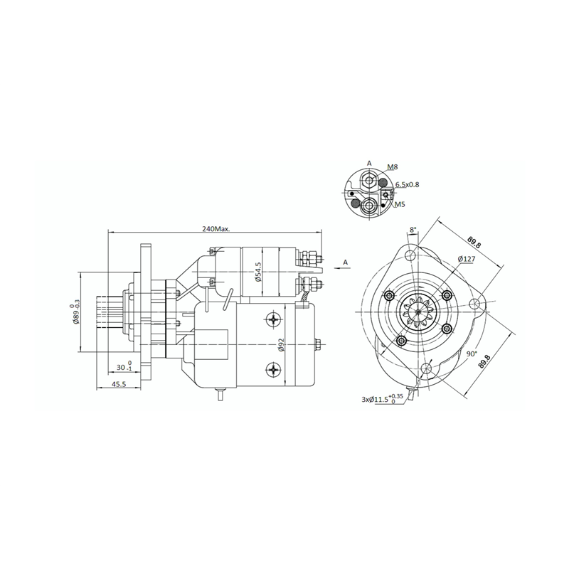 Rozrusznik z reduktorem typu Magneton Case MF 9142720 Elmot-347500931