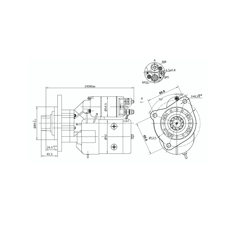 Rozrusznik z reduktorem typu Magneton 9142743 MF4 Elmot-347752615