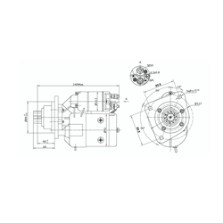 Rozrusznik z reduktorem typu Magneton John Deere 9142745 ELMOT-347501559