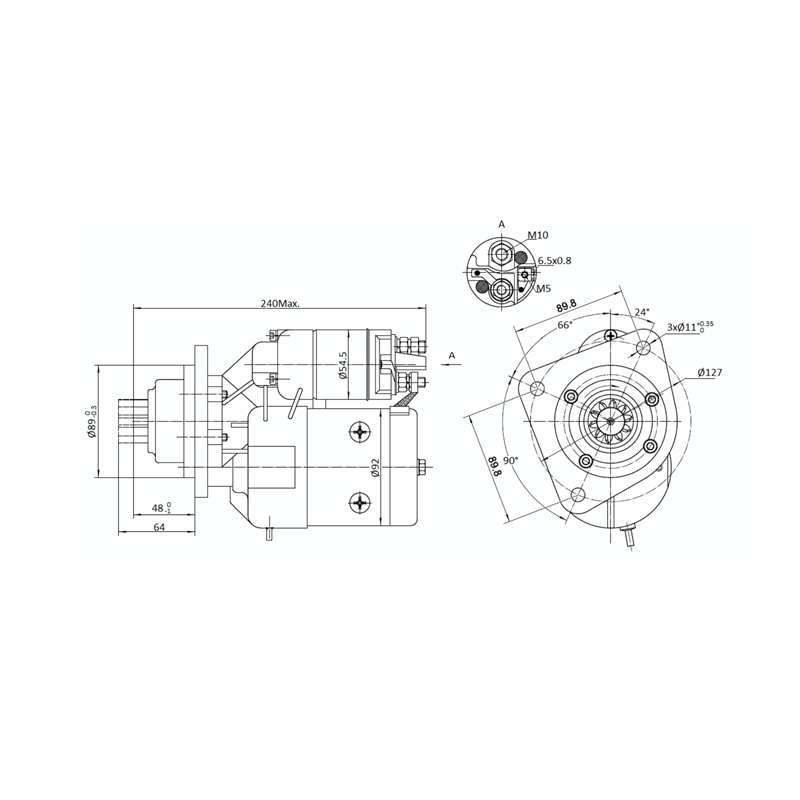 Rozrusznik z reduktorem typu Magneton John Deere 9142745 ELMOT-347501559