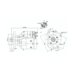 Rozrusznik z reduktorem typu Magneton Case Ford New Holland 9142765 Elmot-347500975