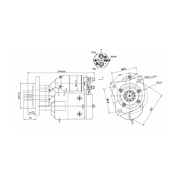 Rozrusznik z reduktorem MF Claas typu Magneton 9142804 Elmot-347771502