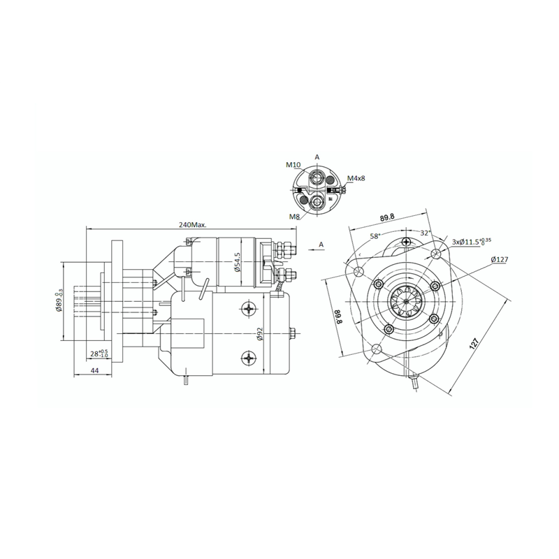 Rozrusznik z reduktorem MF Claas typu Magneton 9142804 Elmot-347771502