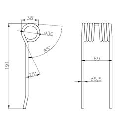 Palec podbieracza prasy Claas Jaguar 62 9182380-347491975