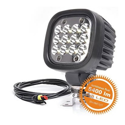 Lampa robocza światło skupione LED 12/24V 5400lm wodoodporna z złączem superseal wodoodporna z przewodem-347492028