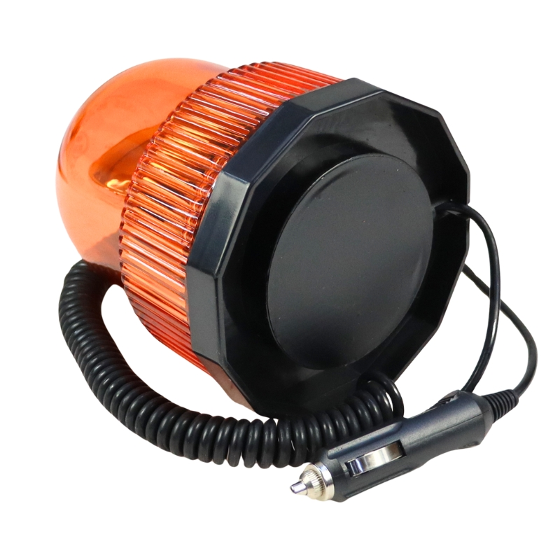 Lampa ostrzegawcza 12V długi przewód magnes, zasilanie z gniazda zapalniczki-347482426