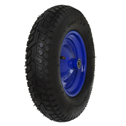 Koło do taczki 4.00-8 2PR czerwona felga oś FI-20mm-347486223
