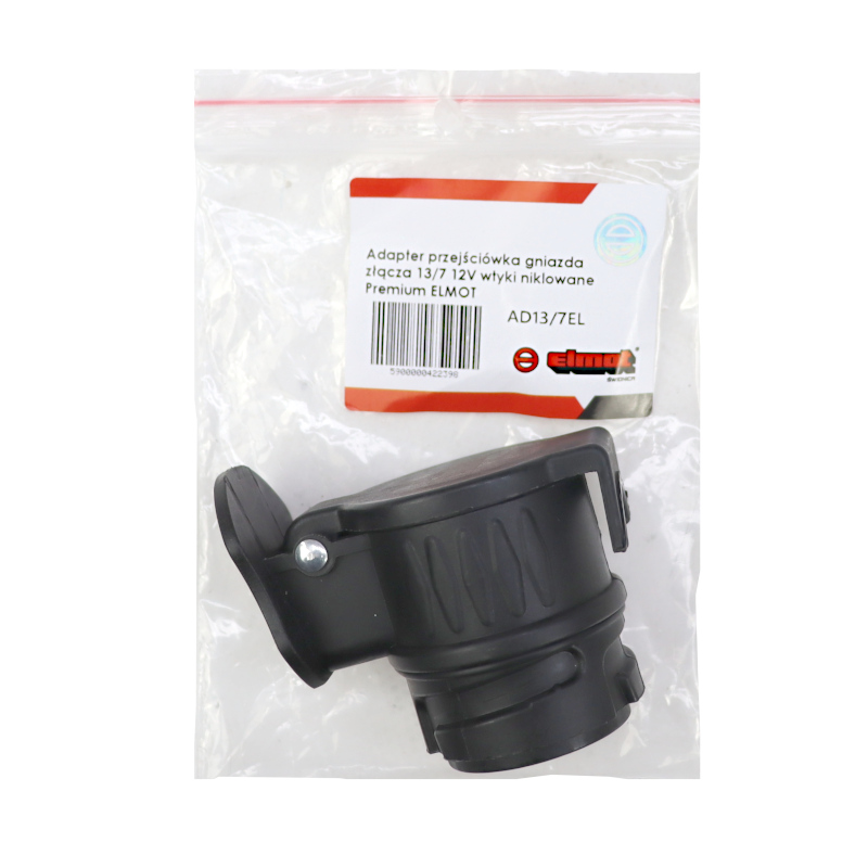 Adapter przejściówka gniazda złącza 13/7 12/24V wtyki niklowane Premium ELMOT-347515109