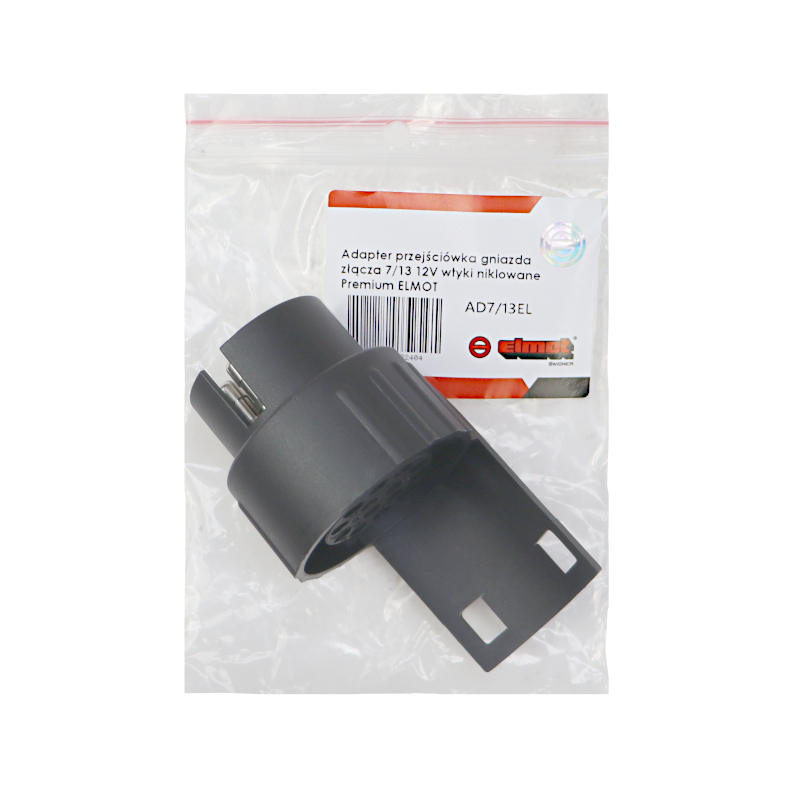 Adapter przejściówka gniazda złącza 7/13 12/24V wtyki niklowane Premium ELMOT-347515113