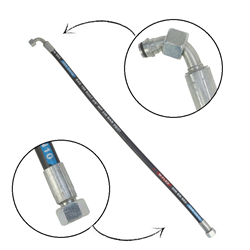 Przewód hydrauliczny 330 bar gwint wewnętrzny M22x1,5 prosta -kolanko M18x1,5 90 stopni L-810mm DN10-2SN PZL-HYDRAL-347910280
