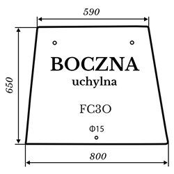 Szyba boczna C-360 uchylna kabina Naglak-347499211