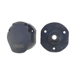 Gniazdo elektryczne 12/24V 13-pin z podkładką gumową wtyki niklowane Premium ELMOT-347774571