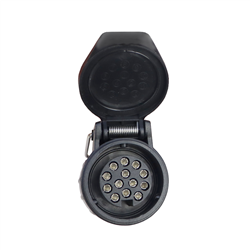 Gniazdo zawieszane 13-pin 12/24V wtyki niklowane Premium ELMOT-347515125