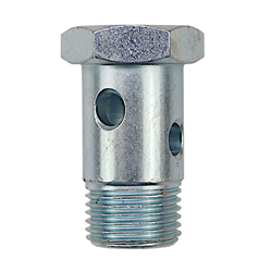 Śruba przelewowa calowa 1/2" L-47mm 4 otwory do układu wspomagania-347505889