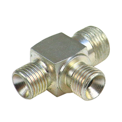 Złącze - złączka hydrauliczna - trójnik 1/4" - 1/4" - 3/8"-347773665