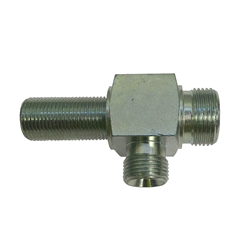 Złącze - złączka hydrauliczna - trójnik 3/8" grodziowy 3/8" - M22x1,5 15L-347497362