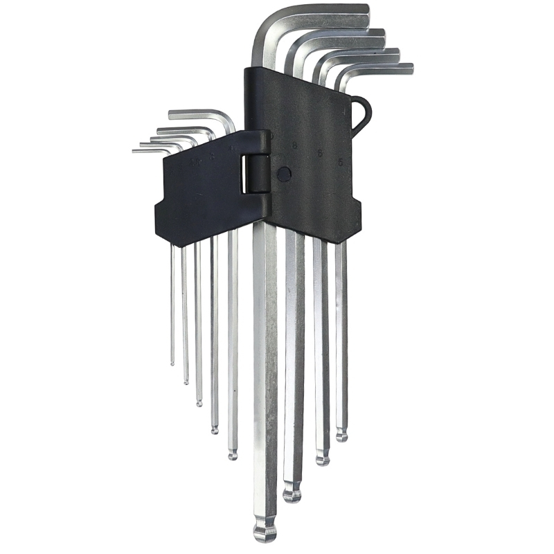 Komplet zestaw kluczy imbusowych 9 elementów 1.5-10mm długie 22cm-347484768