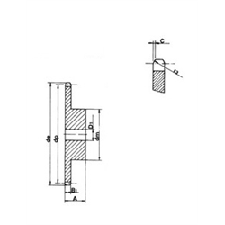 Koło łańcuchowe zębate z piastą 5/8" cala Z-37 hartowane-347493979