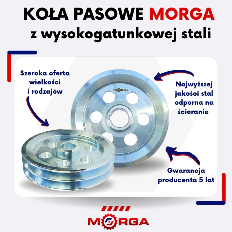 Koło pasowe 2 paski 2 SPB / 2 HB FI-200 otwór 32mm stalowe MORGA-347919995