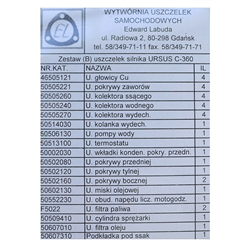 Komplet - zestaw uszczelek silnika C-360 miedź silikon-347523083