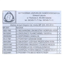 Komplet uszczelek skrzyni MF-347485212