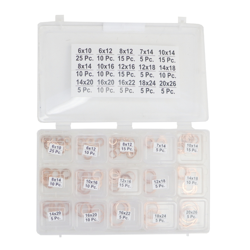 Komplet podkładek miedzianych 150szt - 1mm-347515198