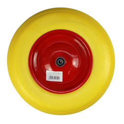 Koło do taczki 4.00-8 czerwona felga oś FI-12mm pełne-347522609