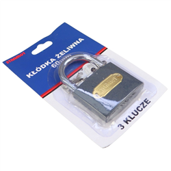 Kłódka żeliwna hartowana 60mm-347522759