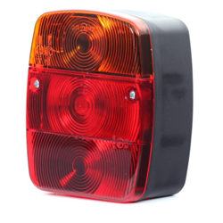 Lampa przyczepki tylna zespolona LT 06727, W092, W18U 12/24V kwadratowa żarówka-347480463
