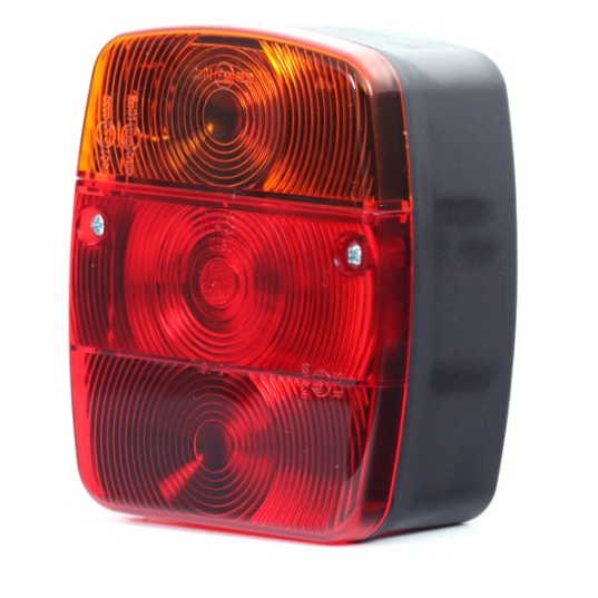 Lampa przyczepki tylna zespolona LT 06727, W092, W18U 12/24V kwadratowa żarówka-347480463
